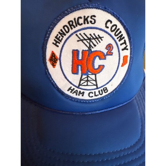 Hendricks County Ham Club Blue Trucker Hat One Size Fits All 100% Polyester & Ny - Picture 4 of 7